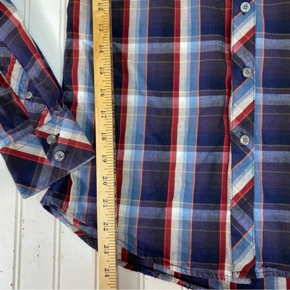 Buckle Black Button Up Shirt‎ Men Small Long sleeve Slim Fit Plaid - Picture 8 of 12